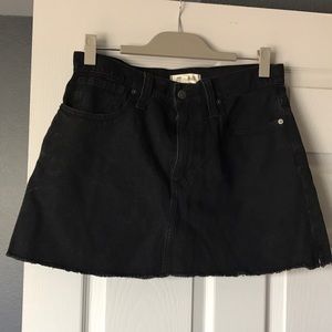 NWT Black Denim Madewell skirt